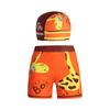 Kids Waterproof Swim Trunks with High Elasticity Four Corner Design and Matching Swim Cap Suitable for Summer Swimming Activities