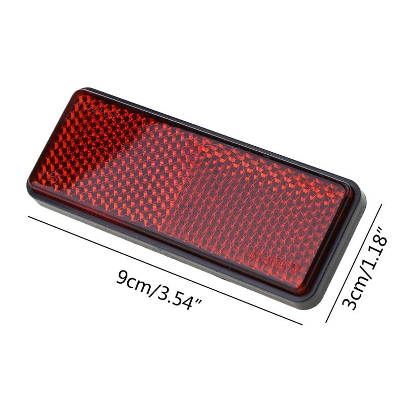 1Pc ATV Rear Reflector Motorcycle Bike Scooter Quad Red Rectangle Reflective Plate Warning Reflector