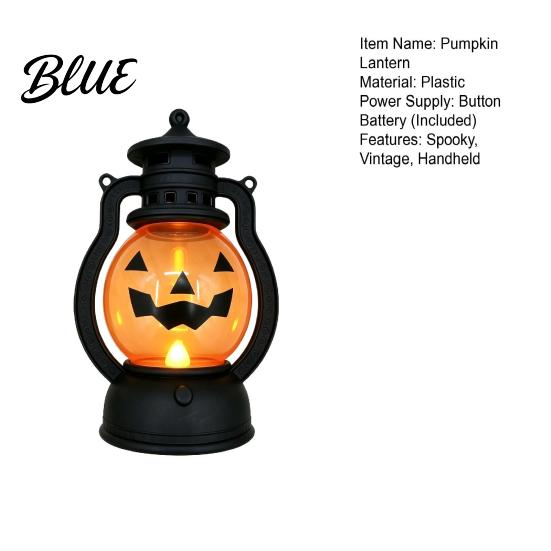 Tabletop Lantern for Party Halloween Pumpkin Lantern Flickering LED Lamp Vintage Handheld Realistic Holiday Home Decor Oil Lamp Indoor Outdoor