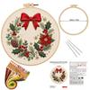 Santa Claus Christmas Embroidery Kit Handmade DIY Embroidery Kit Xmas Embroidery Craft Set  Indoor