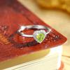 S925 Sterling Silver Heart Ring For Women 5mm Natural Crystal Stone Finger Ring Light Luxury Fashion Elegant Ladies Fine Jewelry