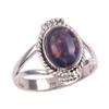 Natural Ethiopian Opal Gemstone Handmade 925 Solid Sterling Silver Ring S.7 v5P78