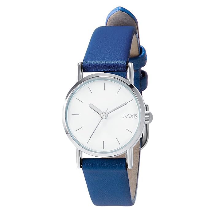 Basic Leather Strap Comfortable To Blue J-AXIS Watch, Simple, Elegant, Delicate, Lightweight, Wear, CF2D0033, Women's,