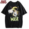 Męska Koszulka Hip Hop Streetwear Parodia Portret Graficzny Nadruk Koszulka Harajuku Top T-shirt Prana Krótki Rękaw Zniszczona Koszulka