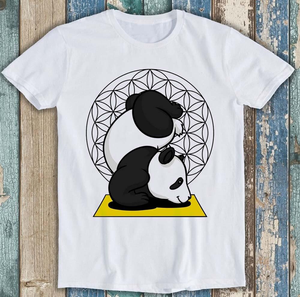 

Sacred Geometry Panda Bear Zen Yoga Namaste Flower Of Life Gift Tee T Shirt 1853 4XL