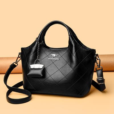 Pendler-Bucket-Bag, Damen Diamantförmige Einfache Handtasche, Nischenmode und Trendige Umhängetasche