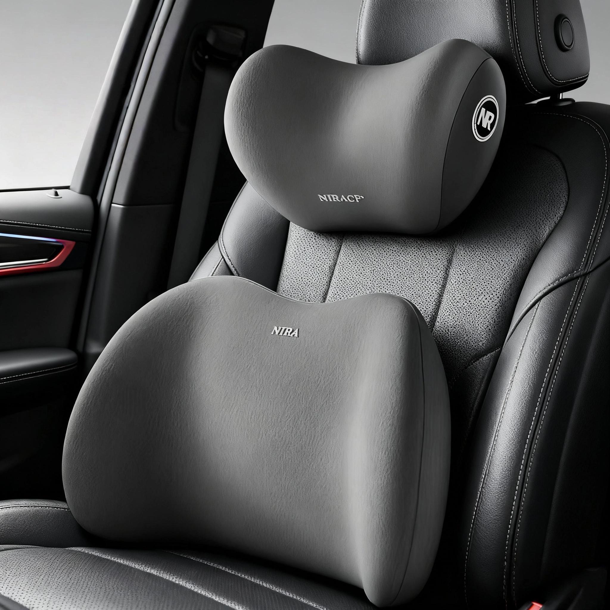 

Серый автомобильный подголовник из пены с эффектом памяти и поясничная подушка для снятия усталости, подушка для поясничной поддержки, удобная для вождения, защита шеи, поясничная поддержка для кресла серый