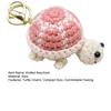 Knitted Turtle Keychain Exquisite Yarn Crochet Compact Size Portable Keyring Cartoon Style Mini Turtle Keychain