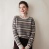Mengyi 25 Autumn/Winter Cashmere Women's Fair Isle Retro Thick Pullover Sweater, Loose and Versatile.