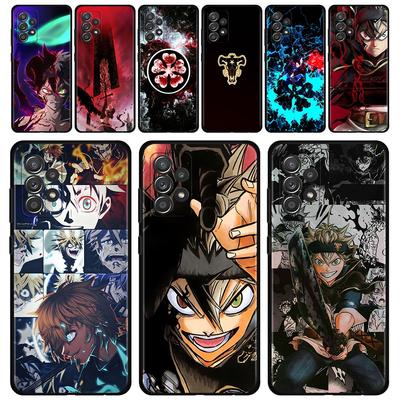 Case For Samsung Galaxy A51 A71 A01 A11 A21 A21s A31 A41 A72 A52 A42 A32 A22 A12 A02 A02s F42 Phone Shell Black Clover Anime