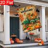 2D Flat - 2D Flat Thanksgiving Autumn Pumpkin Truck Autumn Garden Flag (1)- Outdoor Garden Flag Double-Sided Home Decoration Courtyard Decoration Outd