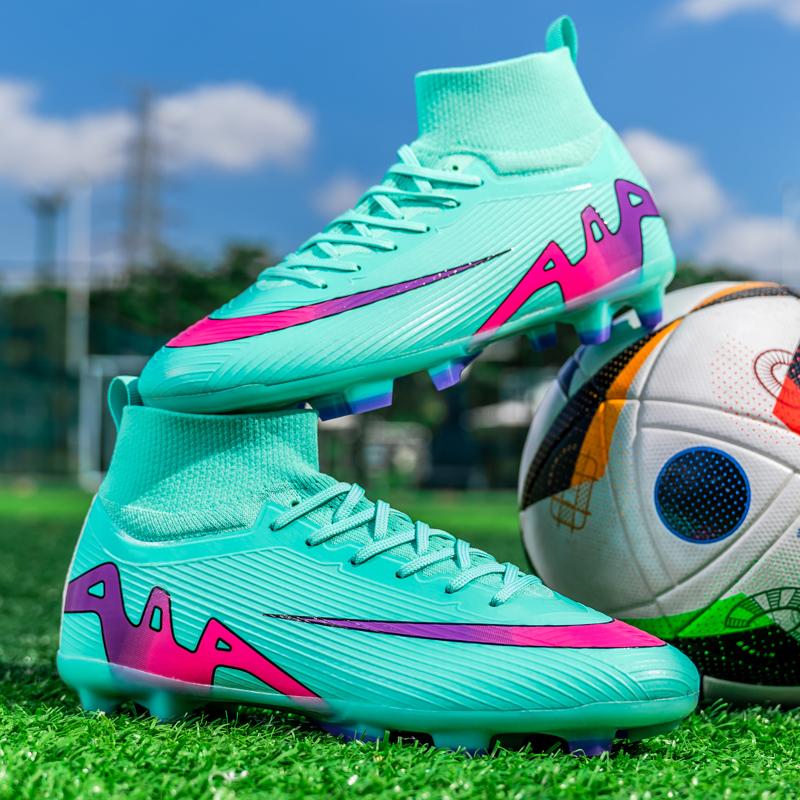 Herren Hohe Fußball-Leichtschuhe FG AG Lange Stollen Erwachsenen-Fußballschuhe Leichtgewicht Professionelles Athletiktraining
