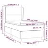 3128327 vidaXL Divan Bed with Mattress Black 90x190 Cm Fabric