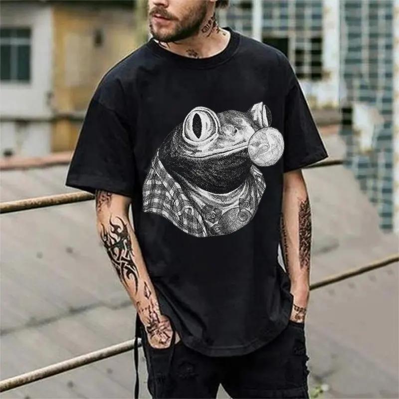 2024 Personality Men's Summer Breathable New Weird Pattern Print Quick Drying Sports Custom Casual Short-Sleeved Street Vest