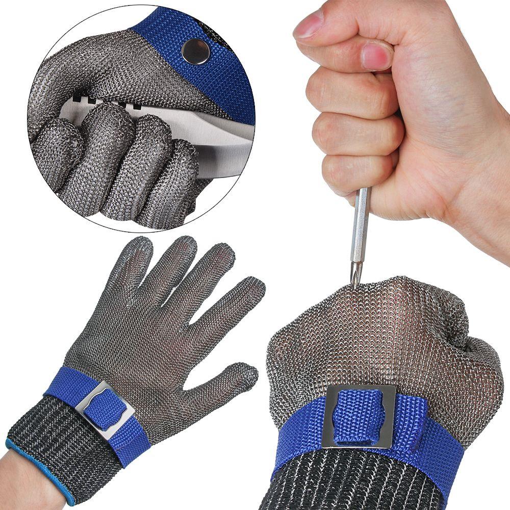 Rutschfeste Gartengeräte Handschutz Edelstahl Metallschutz Handschuhe Sicherheit Schnittfest Stichfest Handschuh
