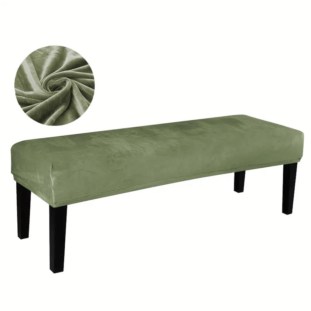 1pc Solid Colour Silver Fox Plush Bench Cover, Warm Chair Covers for Hotel Bedroom, Living Room, Winter Dustproof Cushion Covers