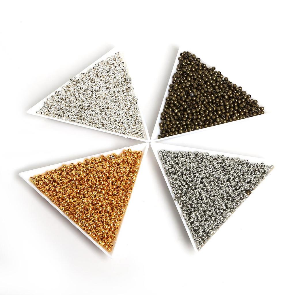 1000 Håndlagde Runde Mellomperler i Jern for DIY Hårspenner, Armbånd og Halskjede-tilbehør