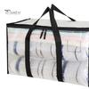 Clear Moving Bags Heavy Duty with Durable Zipper Reinforced Handle Space-saving Convenient Storage Bag