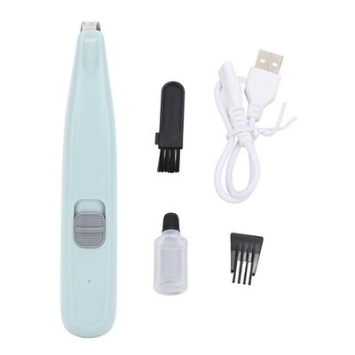 Tierfußhaarschneider Geräuscharm Wiederaufladbar Elektrischer Katzenhunde-Pflegehaarschneider für Haare um die Augen