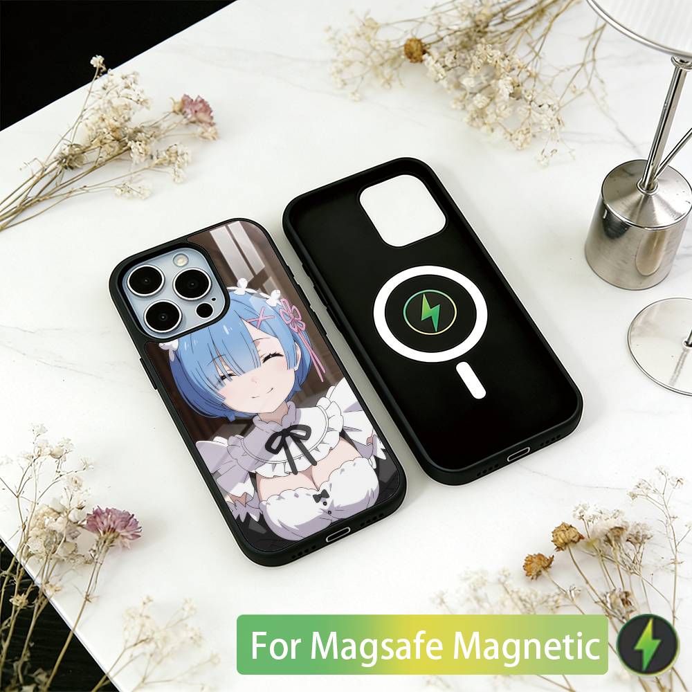 Rem R-Re Anime Z-Zero  Phone Case For iPhone17,16,15,14,13,12,11 Plus,Pro Magnetic For Magsafe Wireless Charging