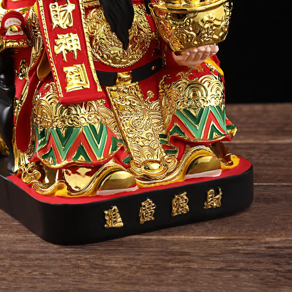 God of Wealth Buddha Statue Attracts Wealth Gold Yuanbao Resin Office Opening Ornaments