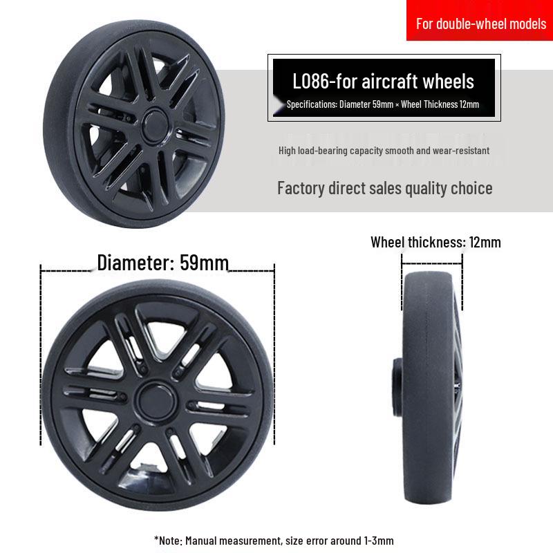 Universal Wheel Replacement for Luggage Suitcase: Leather Caster Rubber Roller Rim Repair Accessories
