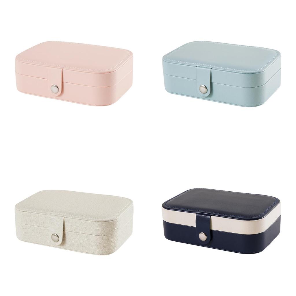 Leather Jewelry Box With Double Layer Large Capacity Organizer For Travel And Gift Giving