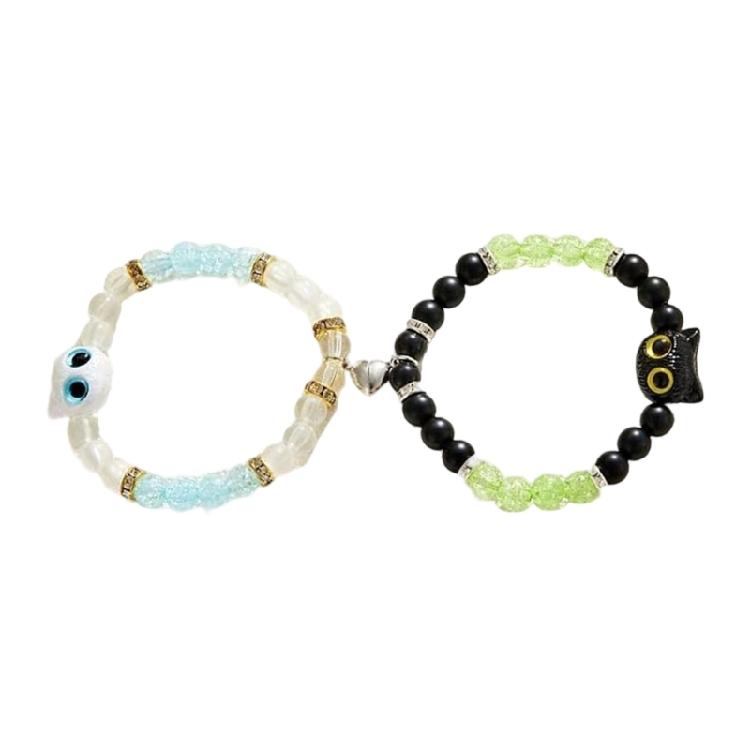 Lightweight Bracelet Glowing Charm Kitten Resin Wristband Hand Chain Friendship Jewelry For Couples Kitten Lovers