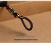 Ebony Nepal Eight Guardian Gods Keychain Pendant - Retro Buddha Jewelry Gift for Men and Women