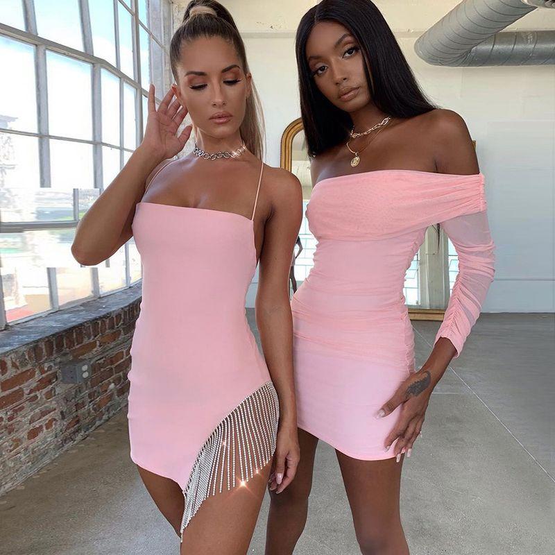 

2023 Women s Suspender Sexy Seamless Dress Backless Dress White S