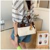 New niche design simple fashion canvas large capacity commuting wind tote bag casual texture hand