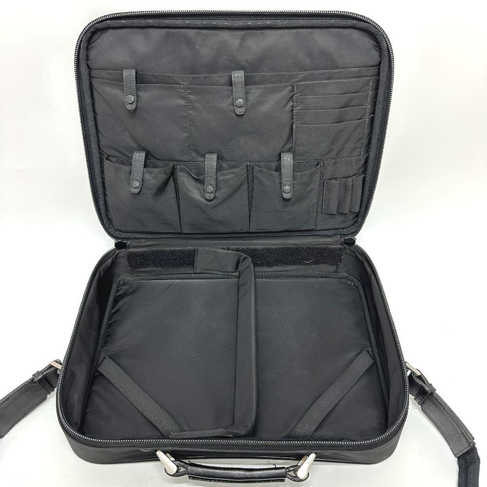 PRADA V147S triangle plate 2WAY Shoulder Bag Briefcase Business bag Nylon Black