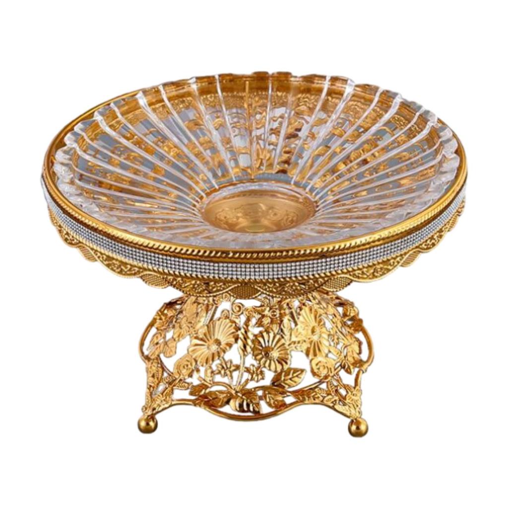 Obstteller mit Fuß, Lebensmittelaufbewahrung, Mehrzweck-Dessertteller aus Metall, Sockelschale, Serviertablett für die Küche zu Hause