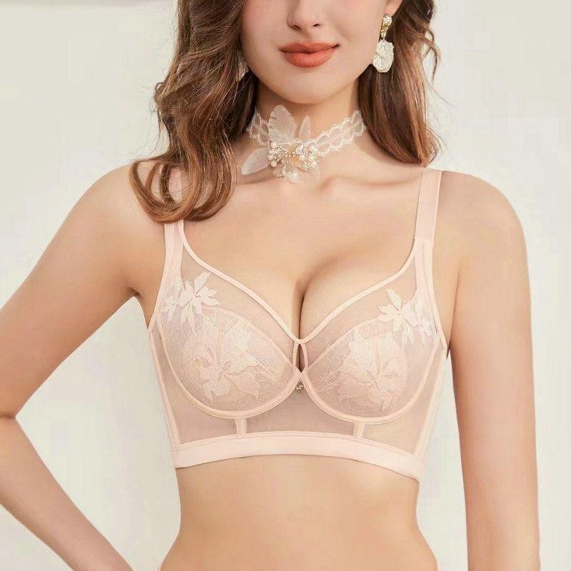 

Ультратонкий Сексуальный Хрустальный Чашка Дышащий Бюстгальтер Удобный Мягкий Кольцо из Стали Верхняя Поддержка Предотвращает Провисание Регулируемое Нижнее Белье 75B