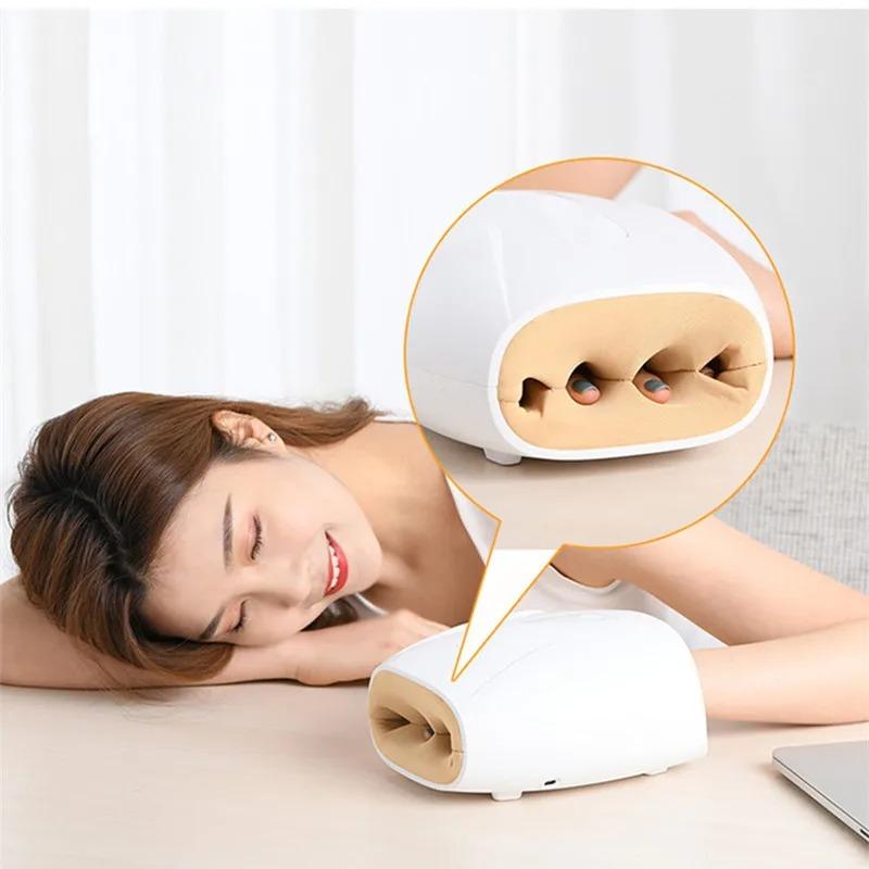 

Electric Hand Massager Palm Finger Acupoint Hot Compress Beauty White білий