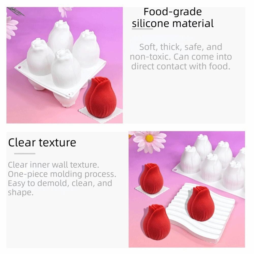 Flexible Silikon-Kuchenformen 8 Mulden Schokoladenform Französische Dessertform Dessertherstellung