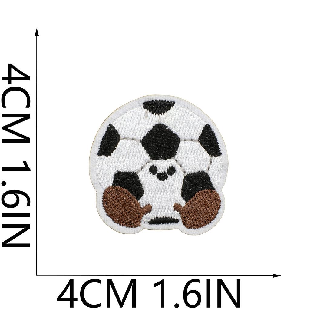 Badminton Racket Embroidery Cloth Sticker Clothes Decoration Volleyball Patch Sticker Sports Children'S Clothes Embellishment Football Embroidery Stam