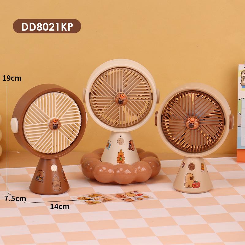 Cartoon Handheld Mini USB Rechargeable Fan - Student Desktop/Office Desk Fan