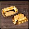 Decorative Covered Food Tray with Matching Metal Lid for Pastries, Butter and Fruit During Afternoon Tea or Family Dining