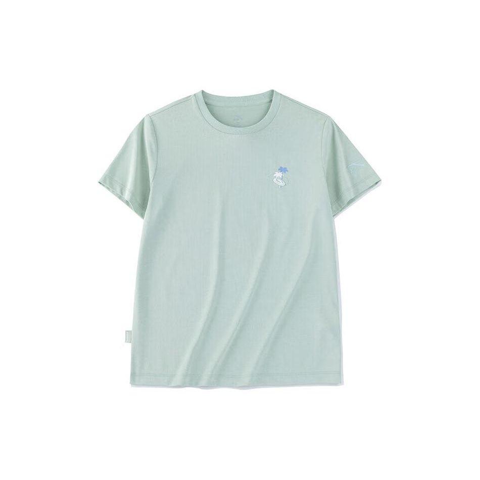 

Anta Футболка женская с коротким рукавом и круглым вырезом с принтом серии Lifestyle, полынь-зеленый 162328109-6 S