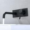 Bagnolux Black Embedded Installation Two Holes Shower Bathtub Vanity With Sink Cold And Hot Mixer Bathroom Faucet