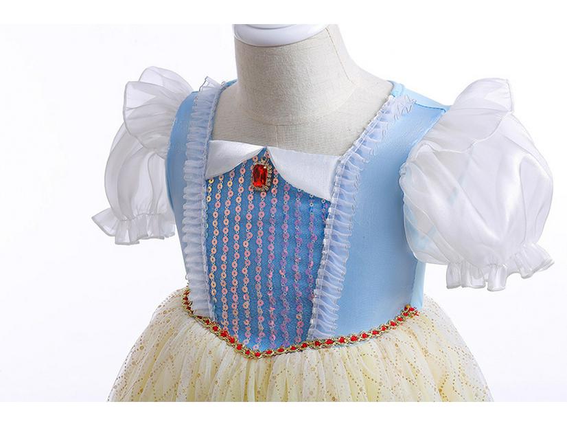 Koreanische Aisha 2025: Schneewittchen Prinzessinnenkleid für Mädchen – Kurzarm-Babykleid