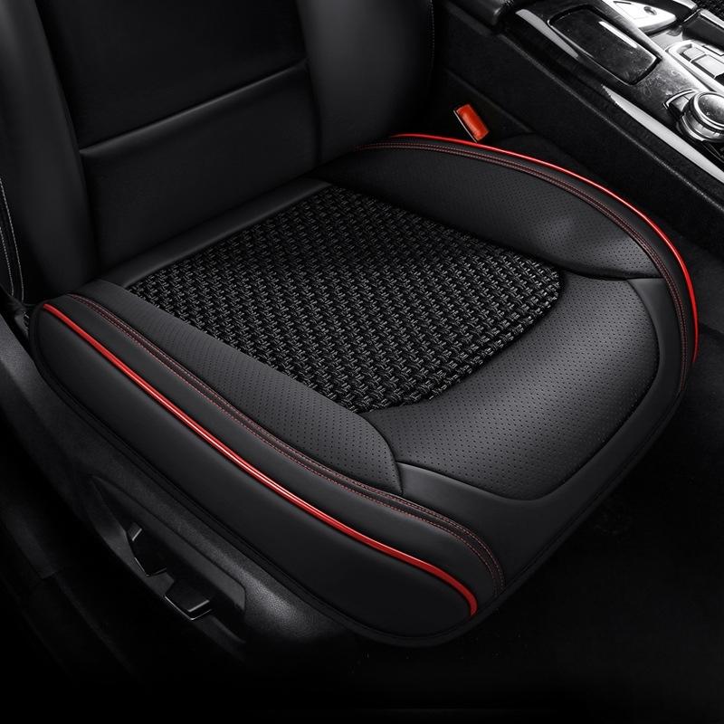 Car Seat Cover PU Leather Ice Silk Fiber Fabric Breathable Cars Seat Cushion Automobiles Seat Protector Universal Car Chair Pad
