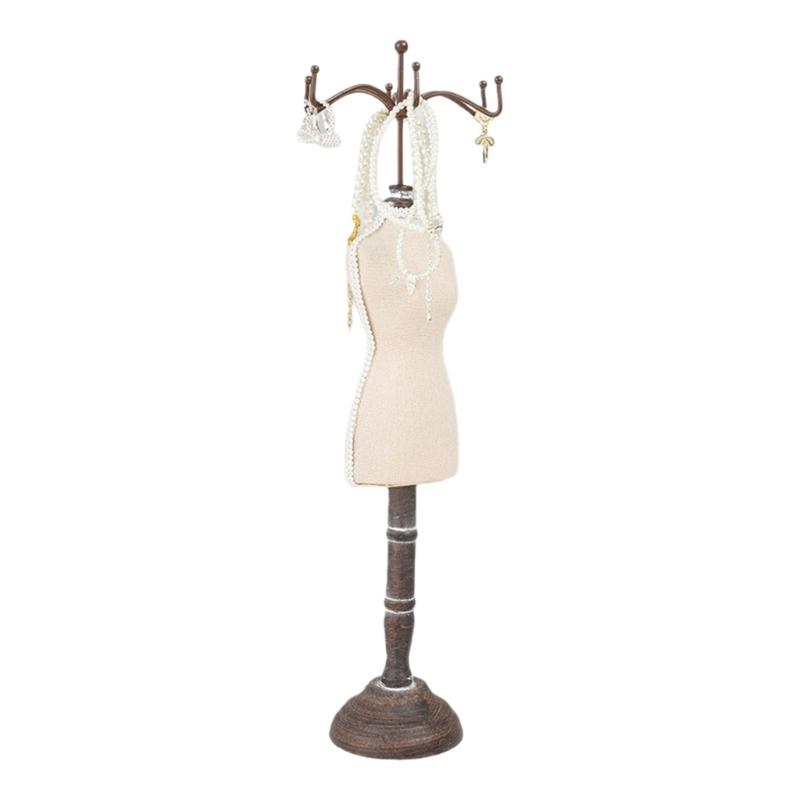 

Sturdy Wood Base Velvets Jewelry Holder Providing Stable Support for Displaying Necklaces Bracelets in Various Settings S