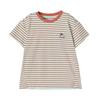 Deesha Girls' Striped Puppy Short-Sleeve T-Shirt