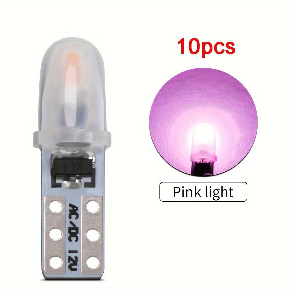 10pcs T5 Car Dashboard Instrument Panel Lamp LED Indicator Wedge Light Bulb