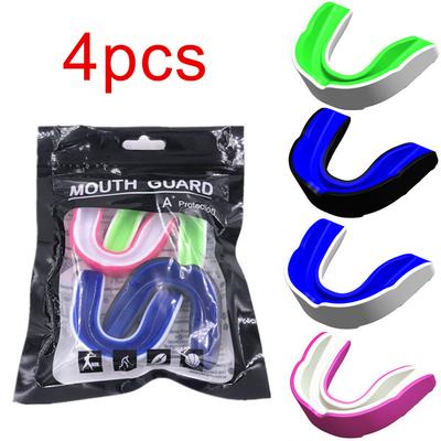 4Pcs Mouth Guard Boxing Gum Shield MMA Martial Arts Mouth Guard Combat Sports Mouth Guard for Contact Combat Sport