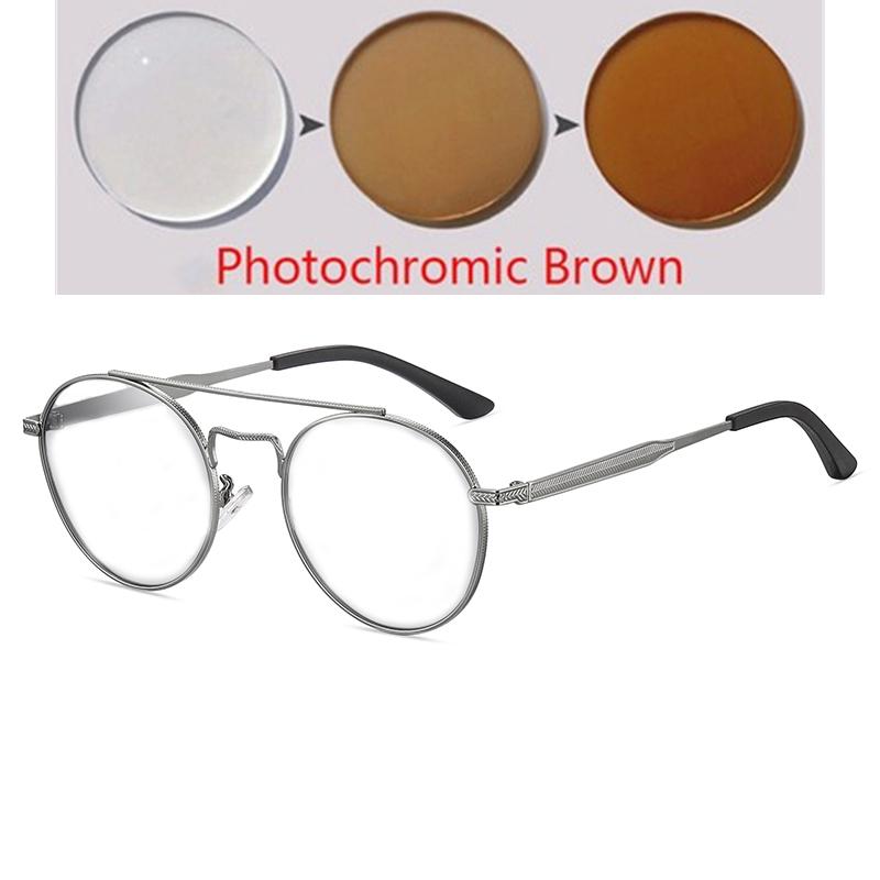 0 -0.50 -0.75 to -6.0 Night Vision Lenses Round Nearsighted Sun Glasses Polarised Metal Women Men Miopia Prescription Sun Glasses
