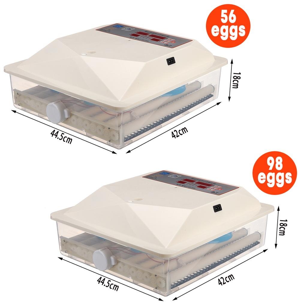56/98/150/196 Automatischer Eierinkubator, Bauernhof-Brutmaschine, LCD-Digital, für Bauernhof, Hühner, Wachtel, Brüter, Eierbrutkasten