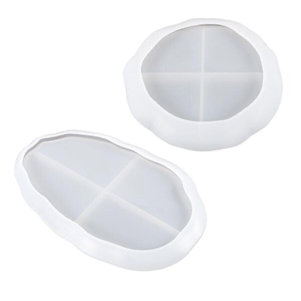 Multifunction Crystal Epoxy Resin Storage Plate Mold for Diy Handmade Fruit Tray
